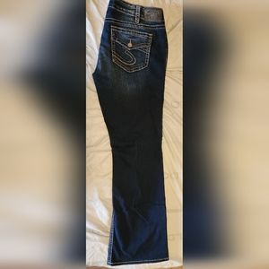 Womens Silver Jeans Suki Mid Boot Surplus pocket in size 33x31
